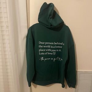 Dark Green XL Dear Person Behind Me Hoodie